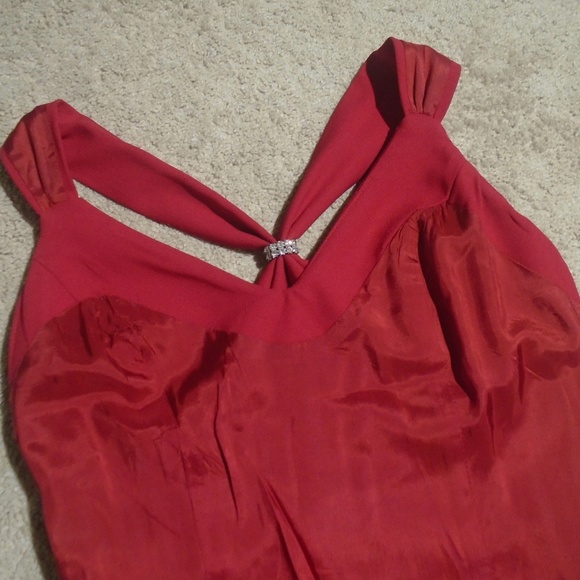 ANN TAYLOR Special Occasion Red Midi Sheath Dress - Picture 9 of 10